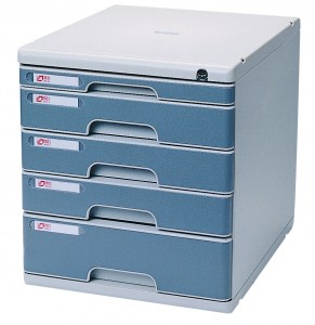 得力 （deli）9765 五层硬塑文件柜 带锁  环保材料 无静电 有效防止灰尘吸附
